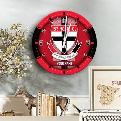 AFL - True fans of St Kilda Football Club's Wooden Clock:afl