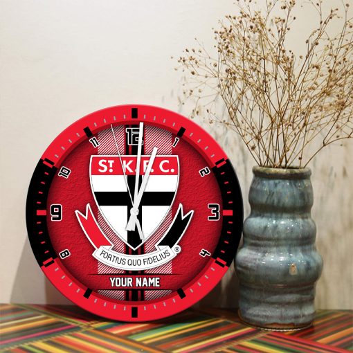 AFL - True fans of St Kilda Football Club's Wooden Clock:afl