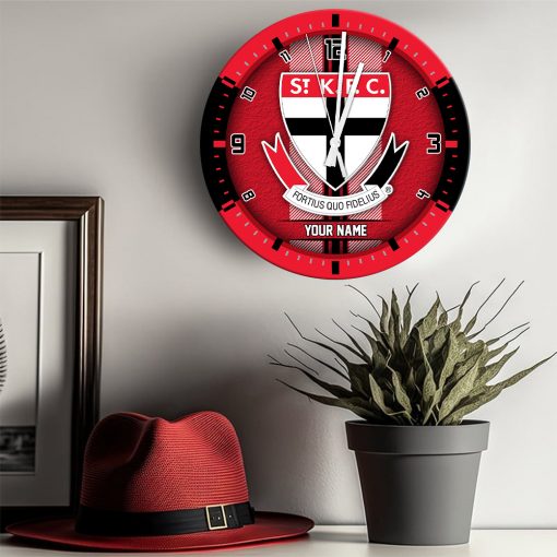 AFL - True fans of St Kilda Football Club's Wooden Clock:afl