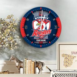 AFL - True fans of Sydney Roosters's Wooden Clock:afl