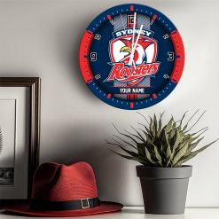 AFL - True fans of Sydney Roosters's Wooden Clock:afl