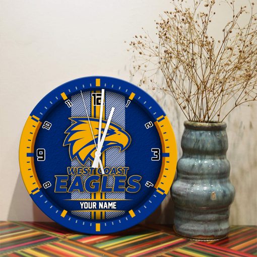 AFL - True fans of West Coast Eagles Football Club's Wooden Clock:afl