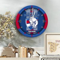 AFL - True fans of Western Bulldogs Football Club's Wooden Clock:afl