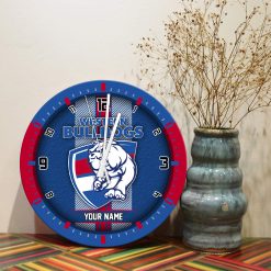 AFL - True fans of Western Bulldogs Football Club's Wooden Clock:afl