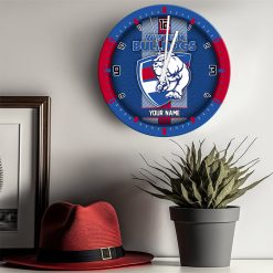 AFL - True fans of Western Bulldogs Football Club's Wooden Clock:afl